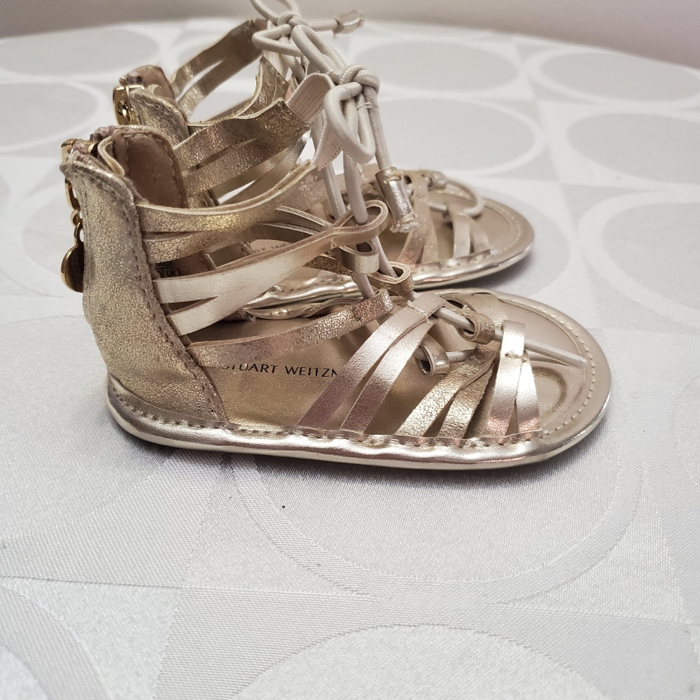 Baby stuart weitzman goldish sandal